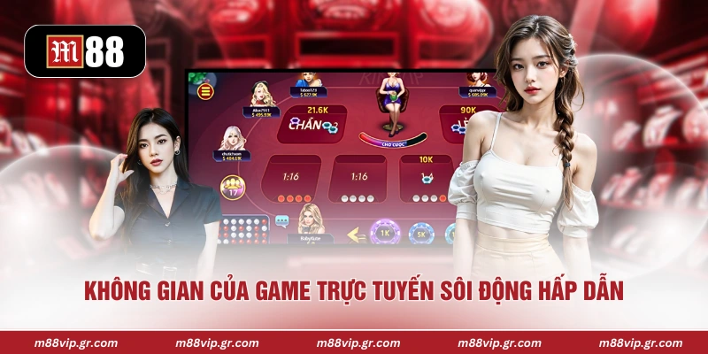 Xóc Đĩa M88 - Trải Nghiệm Trò Chơi Dân Gian Đầy Kịch Tính Không gian của game trực tuyến sôi động hấp dẫn