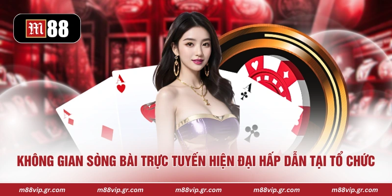 Không gian sòng bài trực tuyến hiện đại hấp dẫn tại tổ chức